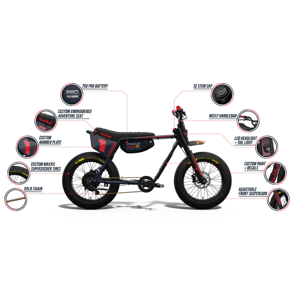 SUPER73 Oracle Red Bull Racing Z Adventure Electric Bike Blue