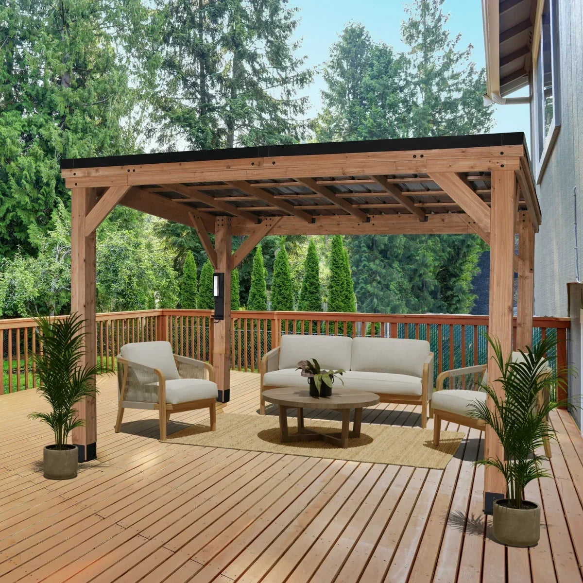 Backyard Discovery Arcadia Wood Gazebo 3.7m x 2.9m