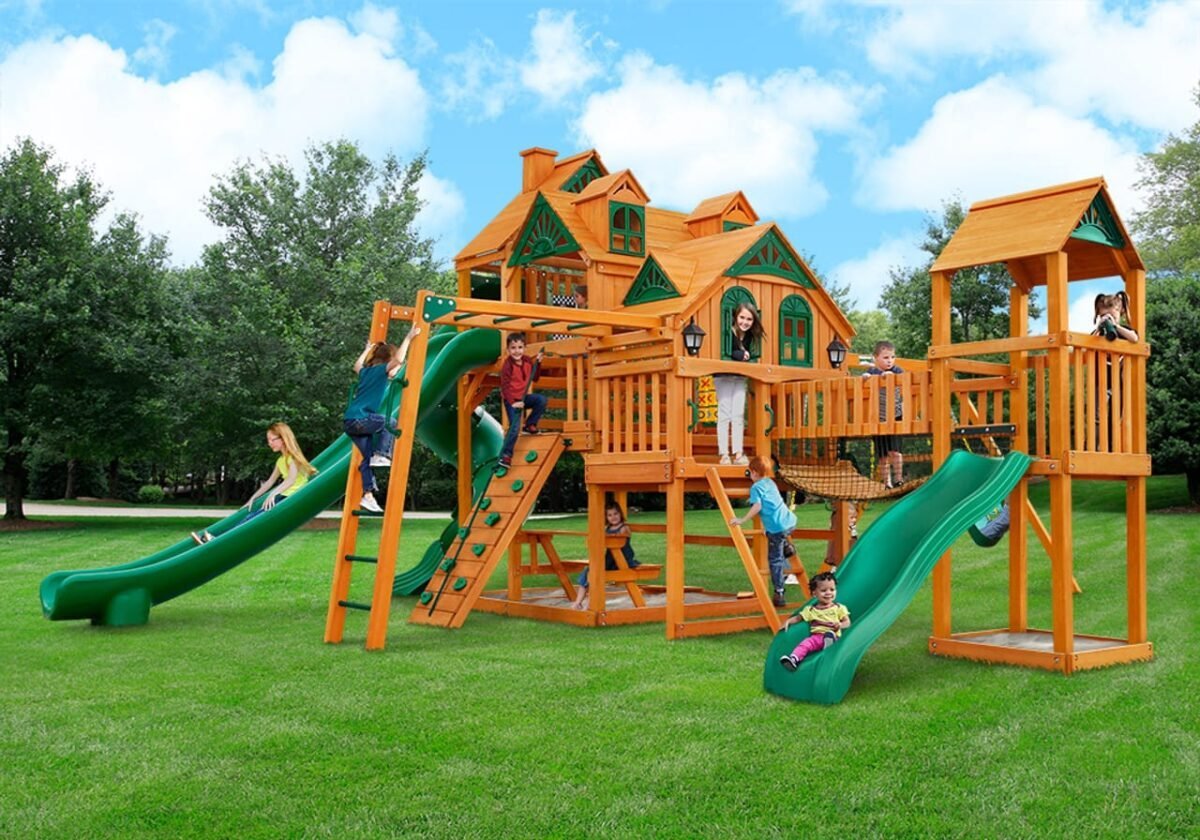 Gorilla Playsets Empire Extreme Wooden Swing Set 11.9m