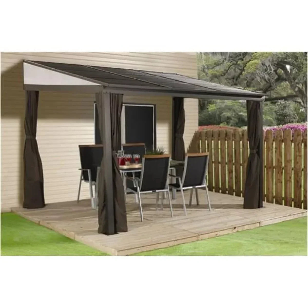 Sojag 500-9165470 Portland No. 53 Wall Gazebo 3.05m x 3.66m