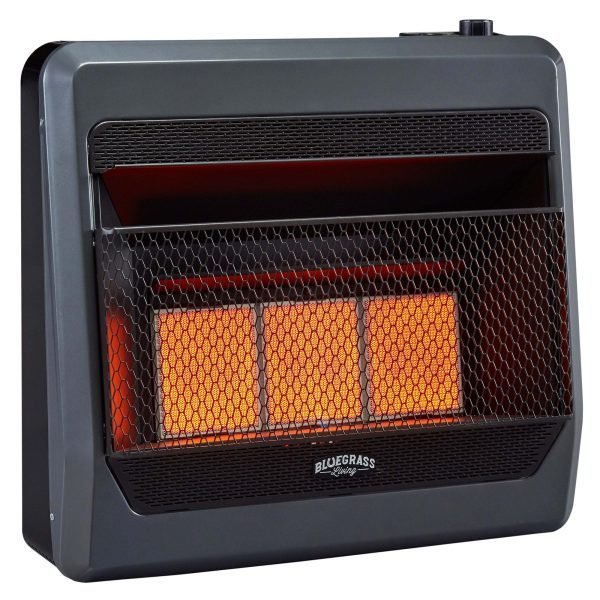 Bluegrass Living B30TNIR-BB Vent Free Gas Space Heater 64.8cm x 21.6cm
