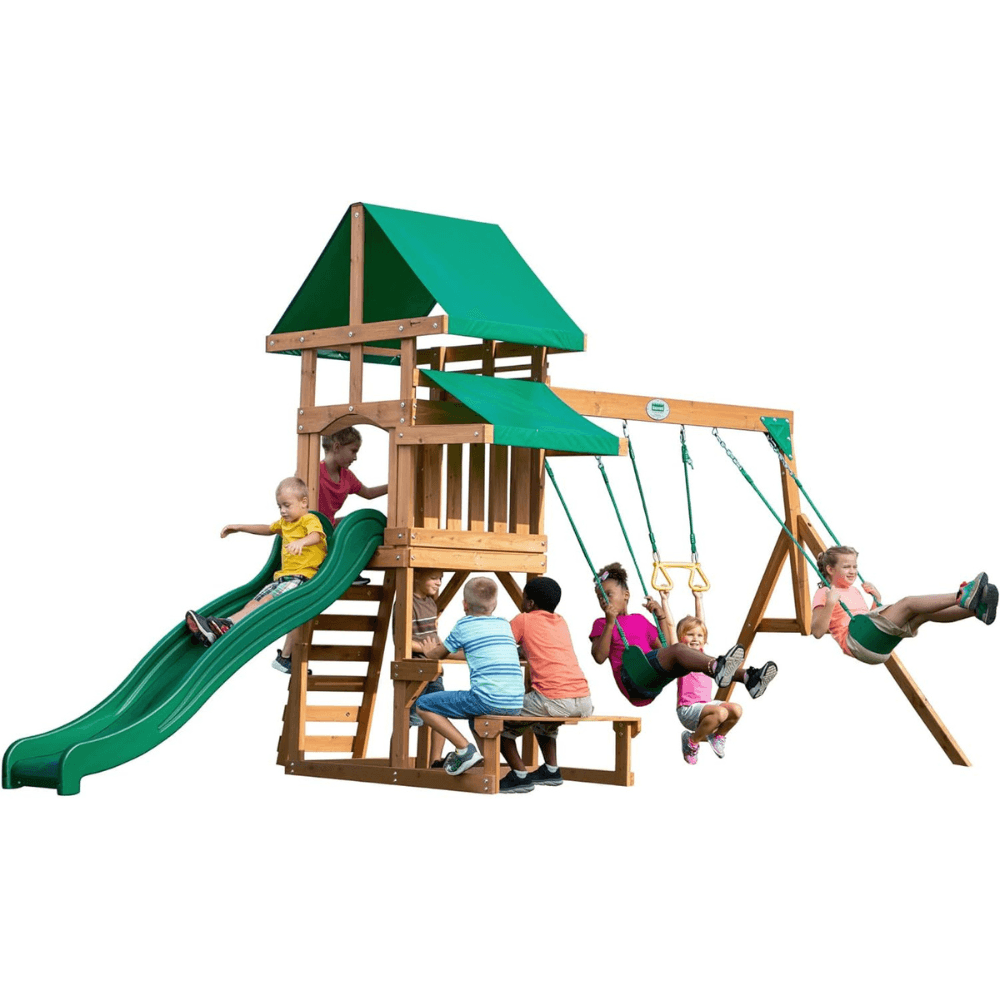Canyon Creek Wooden Swing Set Playset
