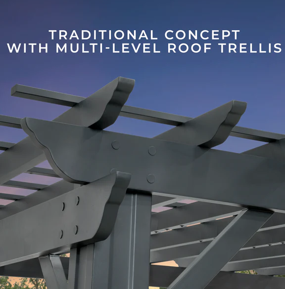 Backyard Discovery Stratford 4.3m x 3m Traditional Steel Pergola