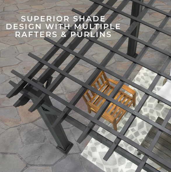 Backyard Discovery Stratford Steel Pergola 4.9m x 3.7m