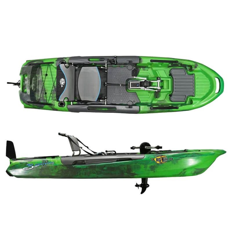 3 Waters Big Fish 108 Pedal Drive Fishing Kayak 3.35m x 96.5cm