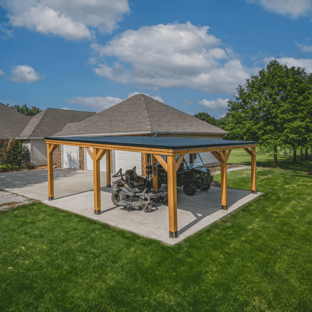 Backyard Discovery Kingsport Cedar Wood Carport 6.1m x 6.1m