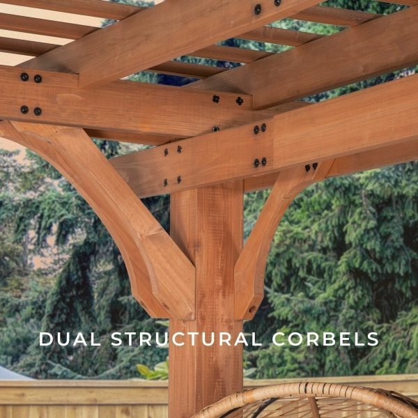 Beaumont Cedar Wood Pergola 4.3m x 3.7m