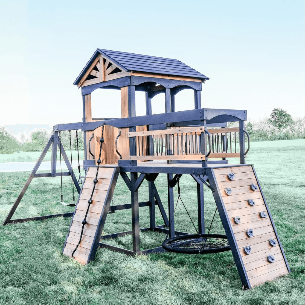 Backyard Discovery Timber Crossing Wooden Swing Set