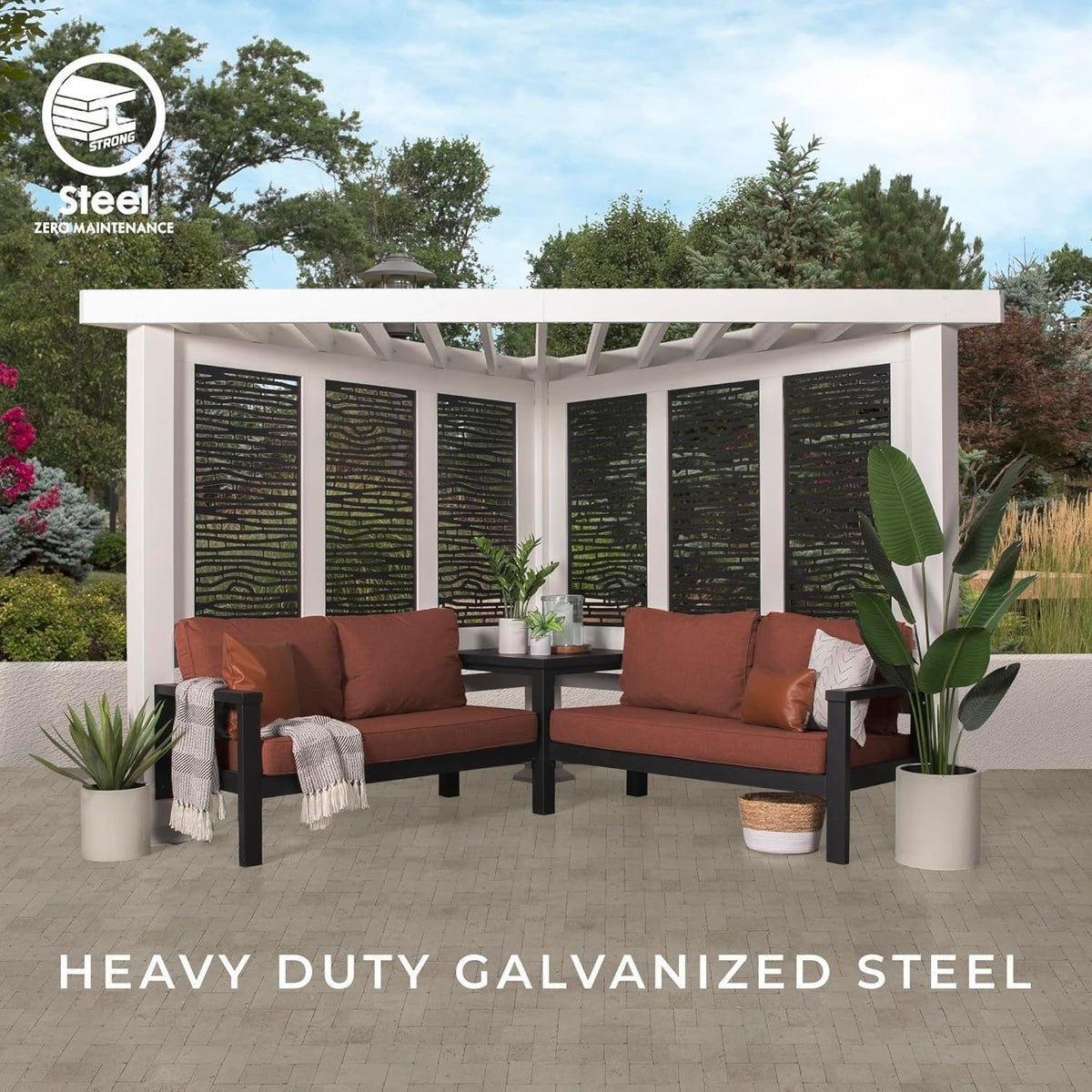 Backyard Discovery Ridgedale Steel Cabana Pergola 2.4m x 2.4m